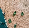 Okrągły dywanik z juty Natur Sand ⌀100 - Finarte