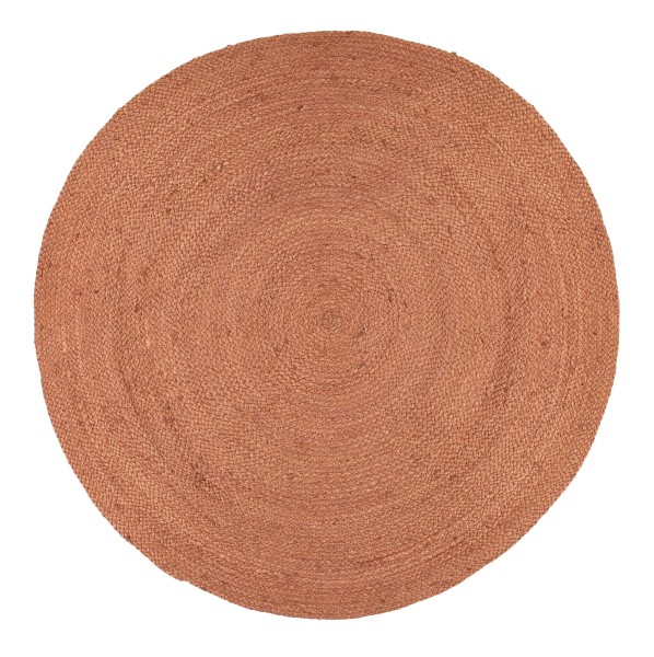 Okrągły dywanik z juty Natur Terracotta ⌀150 - Finarte