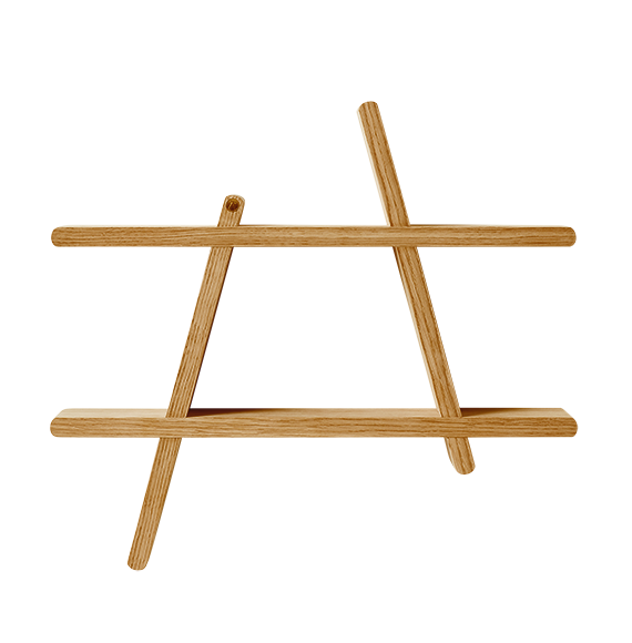 Drewniana półka na ścianę A-Shelf, dąb olejowany 52x9x46 - Andersen Furniture