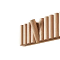 Wieszak ścienny drewniany do przedpokoju Mono - Andersen Furniture
