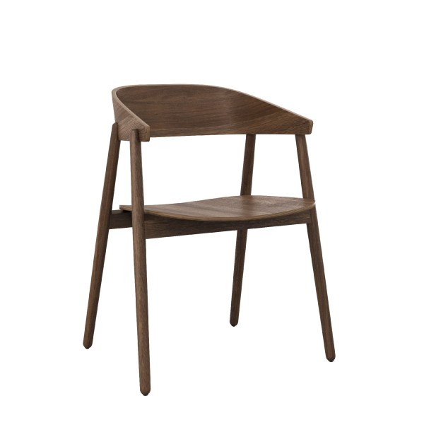 Krzesło drewniane AC2, dąb dymiony - Andersen Furniture