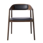 Drewniane krzesło tapicerowane AC2, dąb dymiony - Andersen Furniture