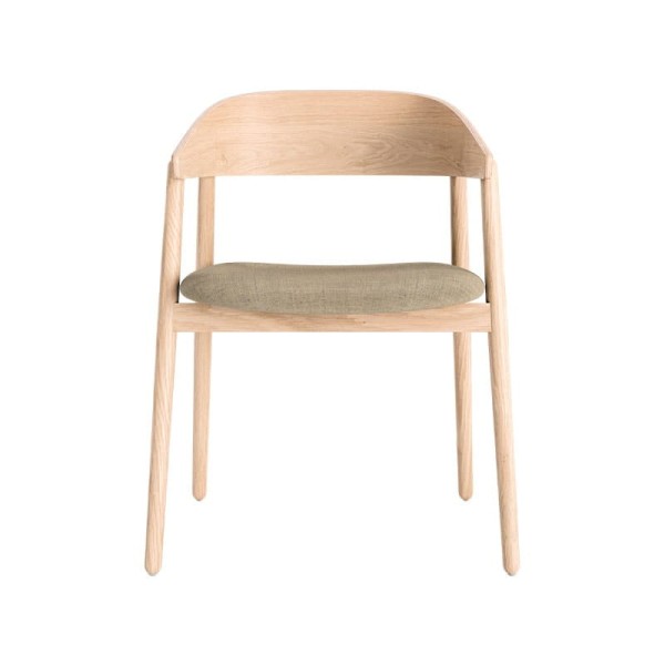 Krzesło drewniane tapicerowane AC2, dąb, tkanina Floyd Kvadrat - Andersen Furniture