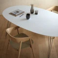 Krzesło drewniane tapicerowane AC2, dąb rama wykończenie do wyboru, tkanina Floyd Kvadrat - Andersen Furniture