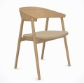 Krzesło drewniane tapicerowane AC2, dąb rama wykończenie do wyboru, tkanina Floyd Kvadrat - Andersen Furniture