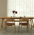 Krzesło drewniane tapicerowane AC2, dąb, tkanina Re-Wool Kvadrat - Andersen Furniture