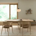 Krzesło drewniane tapicerowane AC2, dąb, tkanina Re-Wool Kvadrat - Andersen Furniture