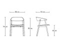 Krzesło drewniane tapicerowane AC2, dąb, tkanina Re-Wool Kvadrat - Andersen Furniture