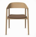 Krzesło drewniane tapicerowane AC2, dąb, tkanina Re-Wool Kvadrat - Andersen Furniture