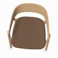 Krzesło drewniane tapicerowane AC2, dąb, tkanina Re-Wool Kvadrat - Andersen Furniture