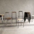 Hoker z tapicerowanym siedziskiem Scope 65 ReWool Kvadrat, wybór koloru - Andersen Furniture