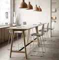 Stół barowy Link Bar Mushrom, dąb i linoleum - Andersen Furniture