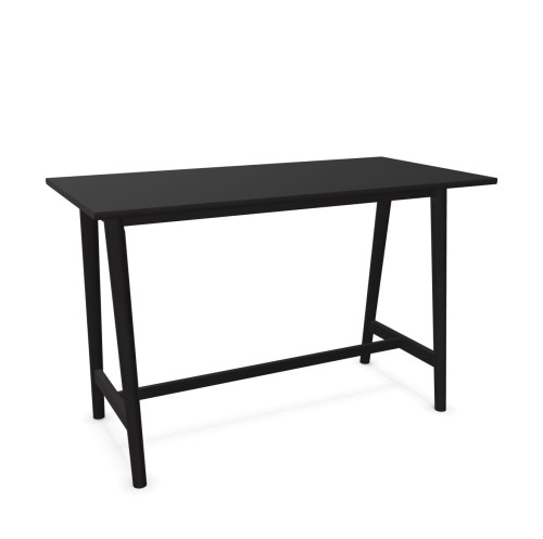 Stół barowy czarny Link Bar Black, dąb lity i linoleum - Andersen Furniture