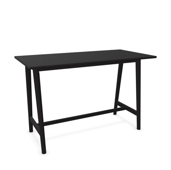 Stół barowy czarny Link Bar Black, dąb lity i linoleum - Andersen Furniture