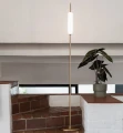 Lampa podłogowa minimalistyczna Dunhammer Pale brass - EKTA Living