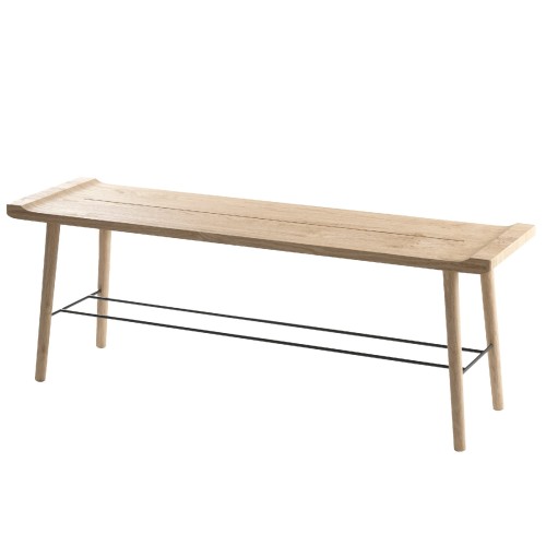 Ławka drewniana Scala 124, dąb naturalny - EKTA Living