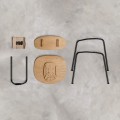 Nowoczesne krzesło do jadalni Scala, dąb dymiony - EKTA Living