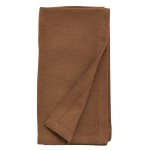 Serwetki bawełniane lniane 40x40, Hemmed brązowe, 6 szt - Nordal