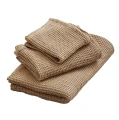 Ręcznik do twarzy waflowy Kapha Ayu 35x35, nugatowy, 2 szt - Nordal