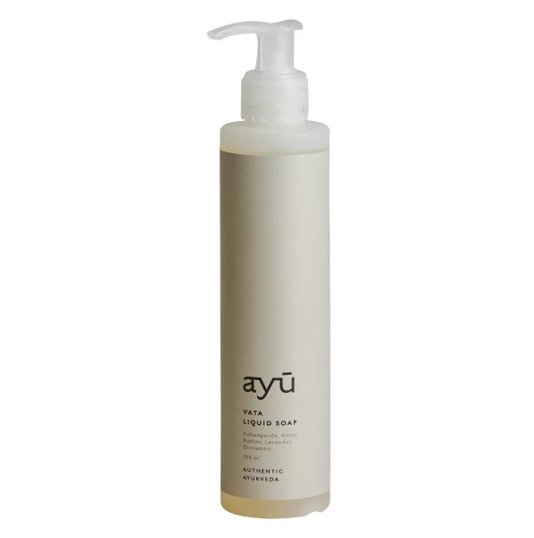 Mydło w płynie AYU Vata 200 ml - ashwaganda, amla, brahmi, lawenda, cynamon - Ayu