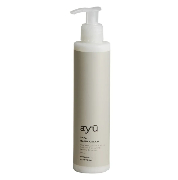 Krem do rąk AYU Vata 200 ml - aloes, kakao, migdał, awokado, ylang-ylang, cynamon - Ayu