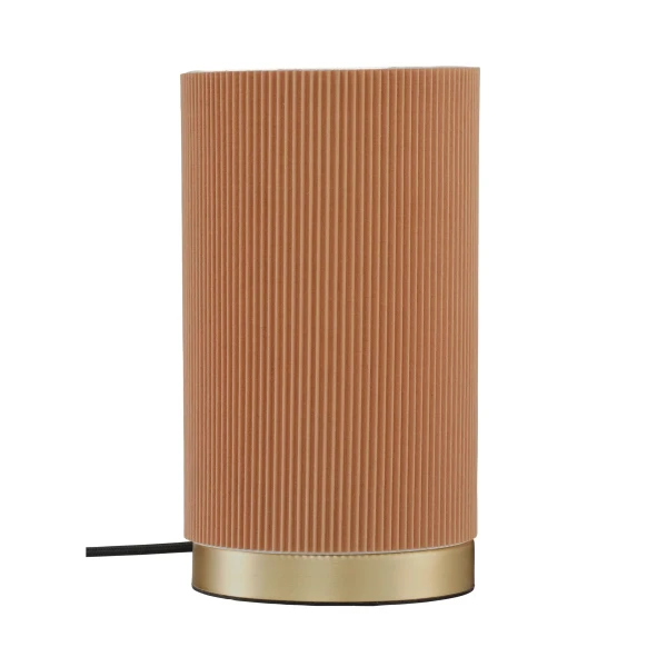 Lampa stołowa plisowana Dora, brązowa - PR Home