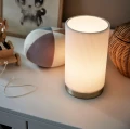 Lampa stołowa plisowana Dora, biała - PR Home