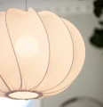 Lampa wisząca materiałowa Olivia Twist 50, biała - PR Home