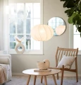 Klosz do lampy sufitowej materiałowy Olivia Twist 50, biały - PR Home