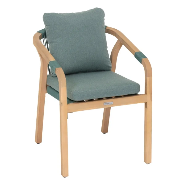 Krzesło ogrodowe drewniane Papouasie Olive Green - Hesperide