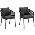 Krzesła na balkon Oriengo Anthracite, 2 szt - Hesperide