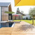 Parasol ogrodowy kwadratowy, Soya 2.5x2.5m, szary - Hesperide