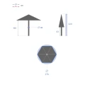 Parasol ogrodowy, Soya 2.7m okrągły, beżowy - Hesperide