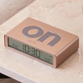 Budzik elektroniczny, dwustronny Flip Classic, soft gold - Lexon
