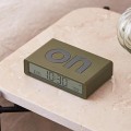 Budzik elektroniczny, dwustronny Flip Classic, khaki - Lexon