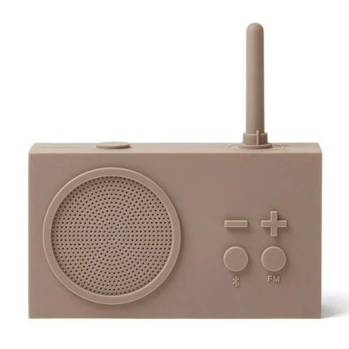 Radio przenośne, wodoodporne Bluetooth, Tykho 3, taupe – Lexon