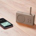 Radio przenośne, wodoodporne Bluetooth, Tykho 3, taupe – Lexon