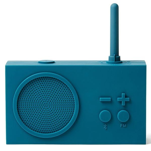 Radio przenośne, wodoodporne Bluetooth, Tykho 3, niebieski Duck Blue – Lexon