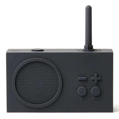 Radio przenośne, wodoodporne Bluetooth, Tykho 3, ciemny szary – Lexon