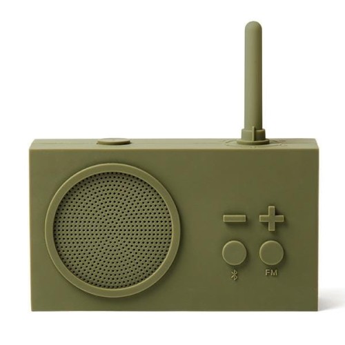 Radio przenośne, wodoodporne Bluetooth, Tykho 3, khaki – Lexon