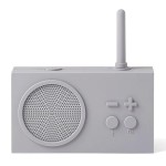 Radio przenośne, wodoodporne Bluetooth, Tykho 3, jasnoszare – Lexon