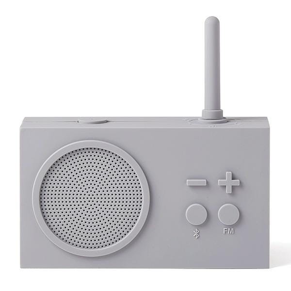 Radio przenośne, wodoodporne Bluetooth, Tykho 3, jasnoszare – Lexon