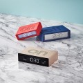 Budzik sterowany radiowo, na baterie Flip+, niebieski - Lexon