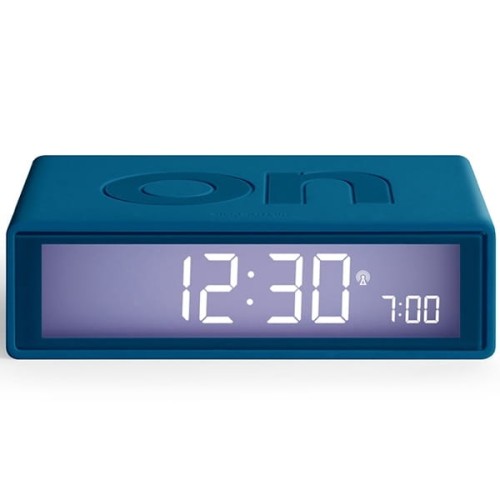 Budzik sterowany radiowo, na baterie Flip+, niebieski Duck Blue - Lexon