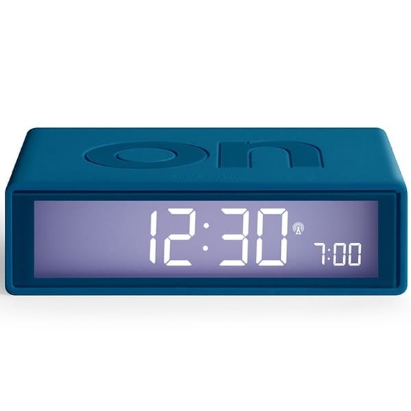 Budzik sterowany radiowo, na baterie Flip+, niebieski Duck Blue - Lexon