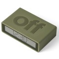 Budzik sterowany radiowo, na baterie Flip+, khaki - Lexon