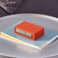 Budzik na baterie, podróżny Flip+ Travel, pomarańczowy - Lexon