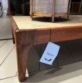 Stolik kawowy trawertyn, z drewnianą ramą Livorno - Pomax