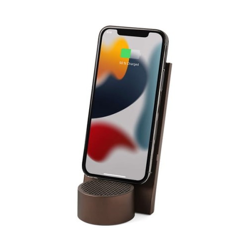 Ładowarka indukcyjna, City Energy Pro 10W z głośnikiem bluetooth, bronze - Lexon