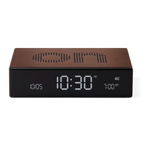 Budzik zegar elektroniczny Flip Premium, bronze - Lexon